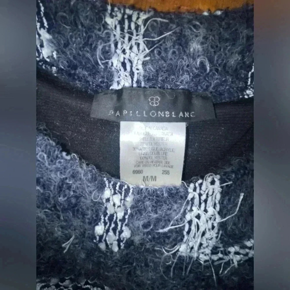 FREE💕with purchase Papillon blanc dress.medium sleeveless tank mini stripe fuzzy - Picture 4 of 10